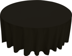 round table linen black hire